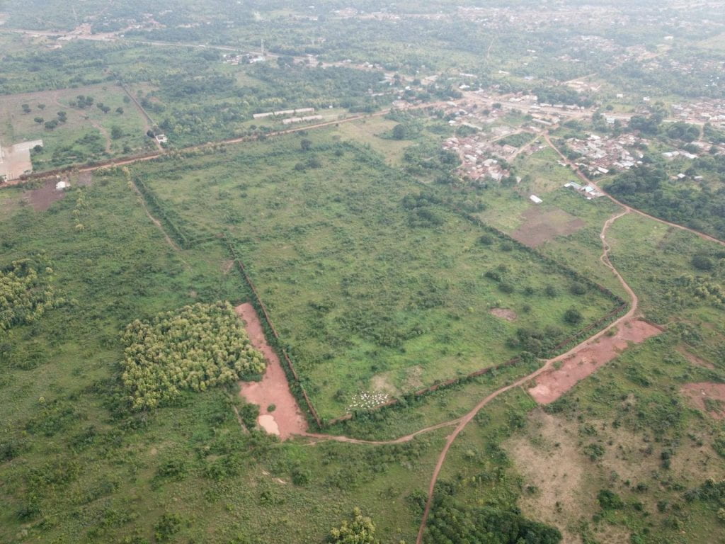 aerial view of site in Benin 